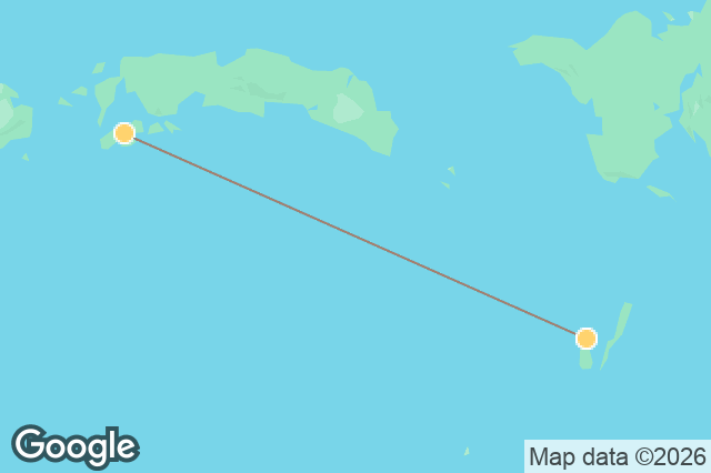 Carte circuit Évasion sauvage aux Îles Kei, entre lagons turquoise et plages immaculées