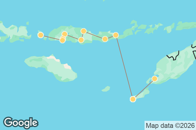 Carte circuit Komodo et traversée de Flores avec extension balnéaire à Rote
