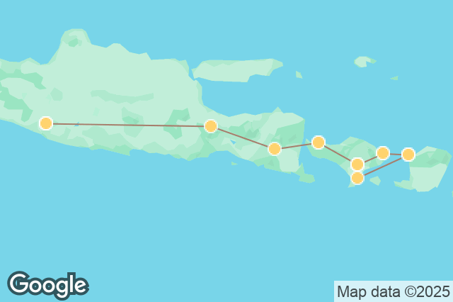 Carte circuit Odyssée Indonésienne : Java, Bali & Gili