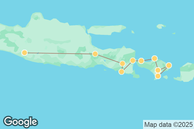 Carte circuit Java Sauvage, Bali Authentique : De Sukamade à l’Âme Balinaise