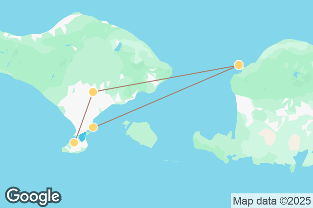 Carte circuit Bali et les îles Gili en famille