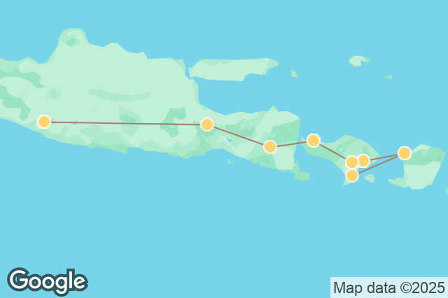 Carte circuit D’Île en Île : Traversée de Java à l’Ouest de Bali