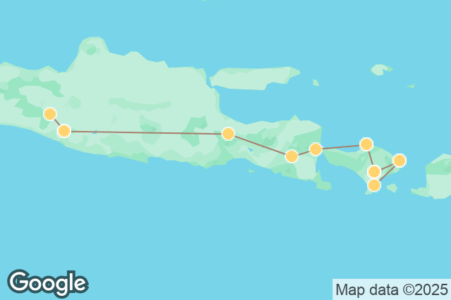 Carte circuit De Java à Bali : Voyage Authentique entre Culture et Nature Exubérante