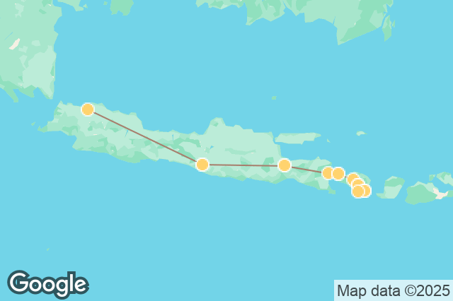 Carte circuit D’Île en Île : Java, Bali & Lembongan en famille