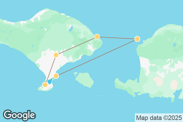 Carte circuit Évasion Balinaise & Paradis de Gili Trawangan