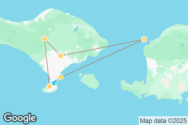 Carte circuit Évasion Tropicale : Bali et Gili Trawangan en Amoureux