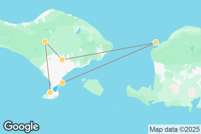 Carte circuit Bali  et les îles Gili sur 10 jours : des Rizières aux plages paradisiaques