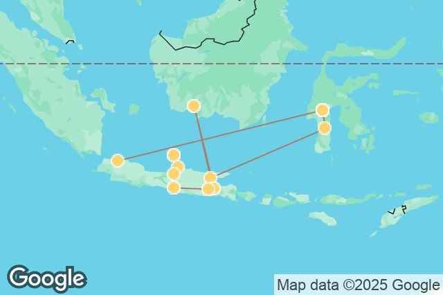 Carte circuit Java Mystique : Temples, Volcans & Paradis Insulaires