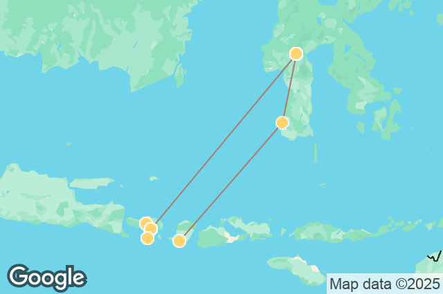 Carte circuit Voyage Ethnique & Paradisiaque : Toraja, Bali & Lombok