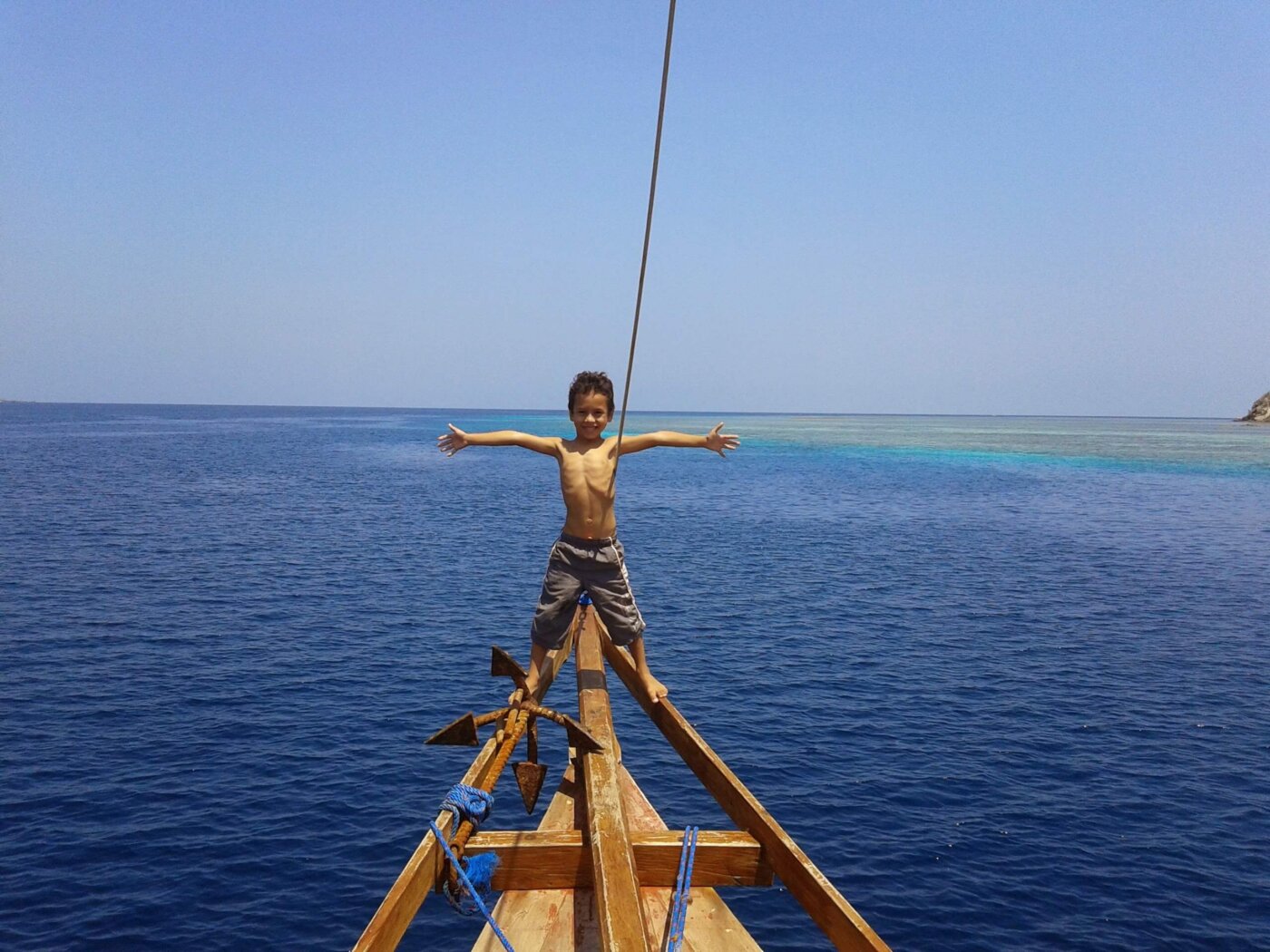 Bateau sur Komodo en Famille