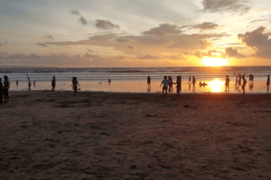 Couché de soleil à Kuta Bali