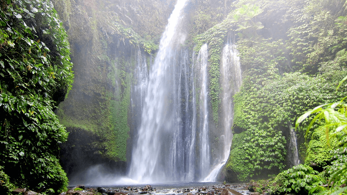 Cascades de Sendang Gile à Senaru sur l’île de Lombok