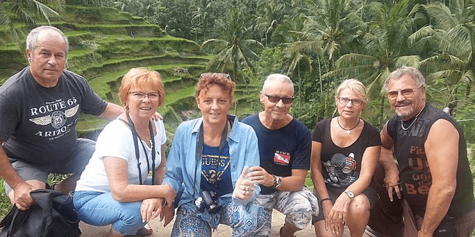 Voyageurs Archipel360 dans les rizieres Balinaises