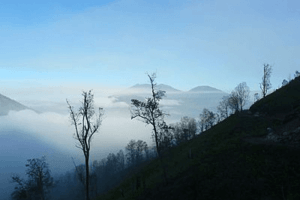 Brume dans la vallée , Paysage d’Indonésie