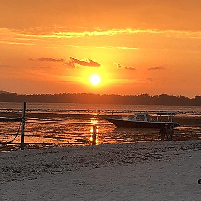 Coucher de soleil à Gili Air entre Bali et Lombok