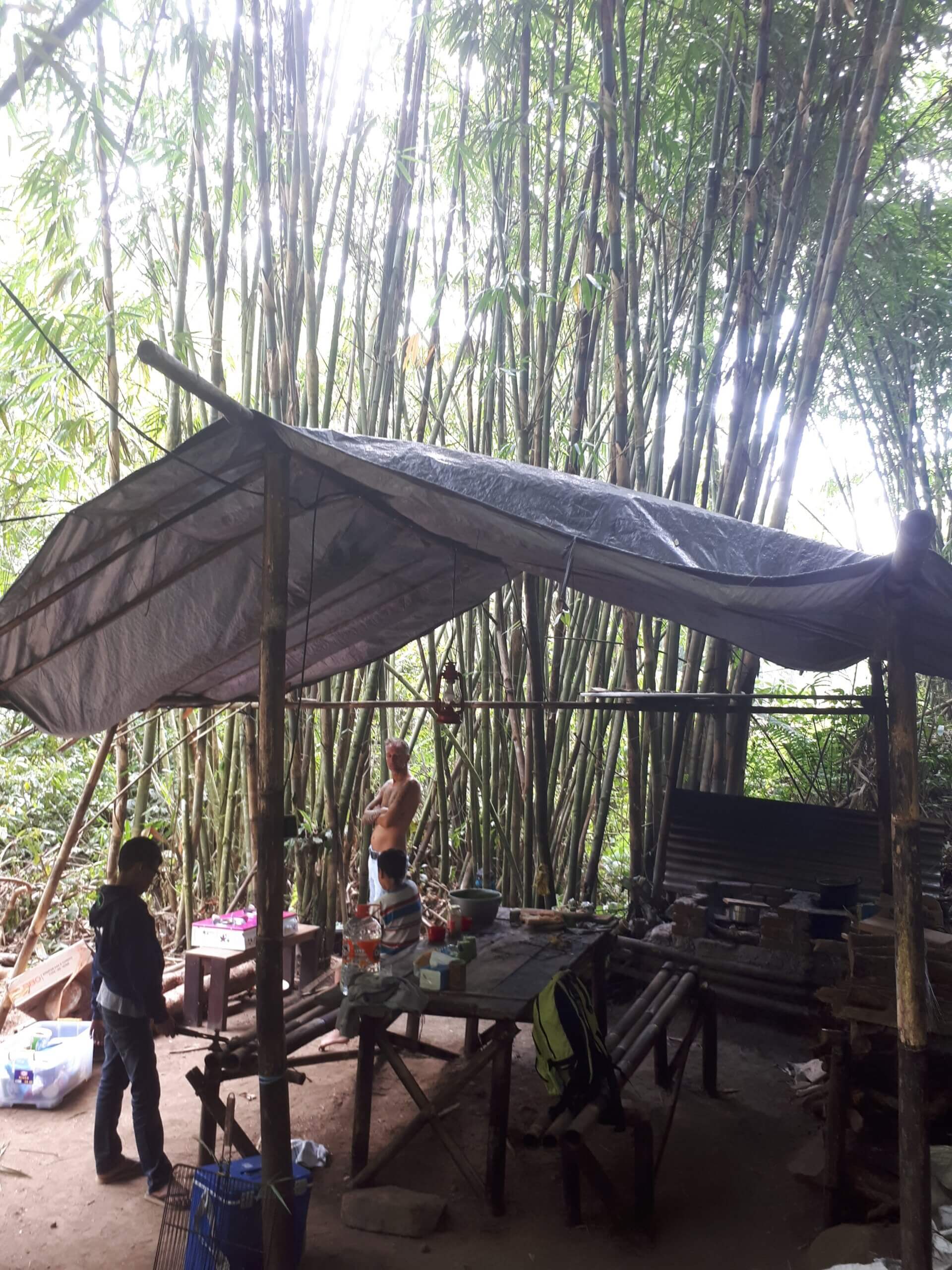 bivouac en forêt à Bali