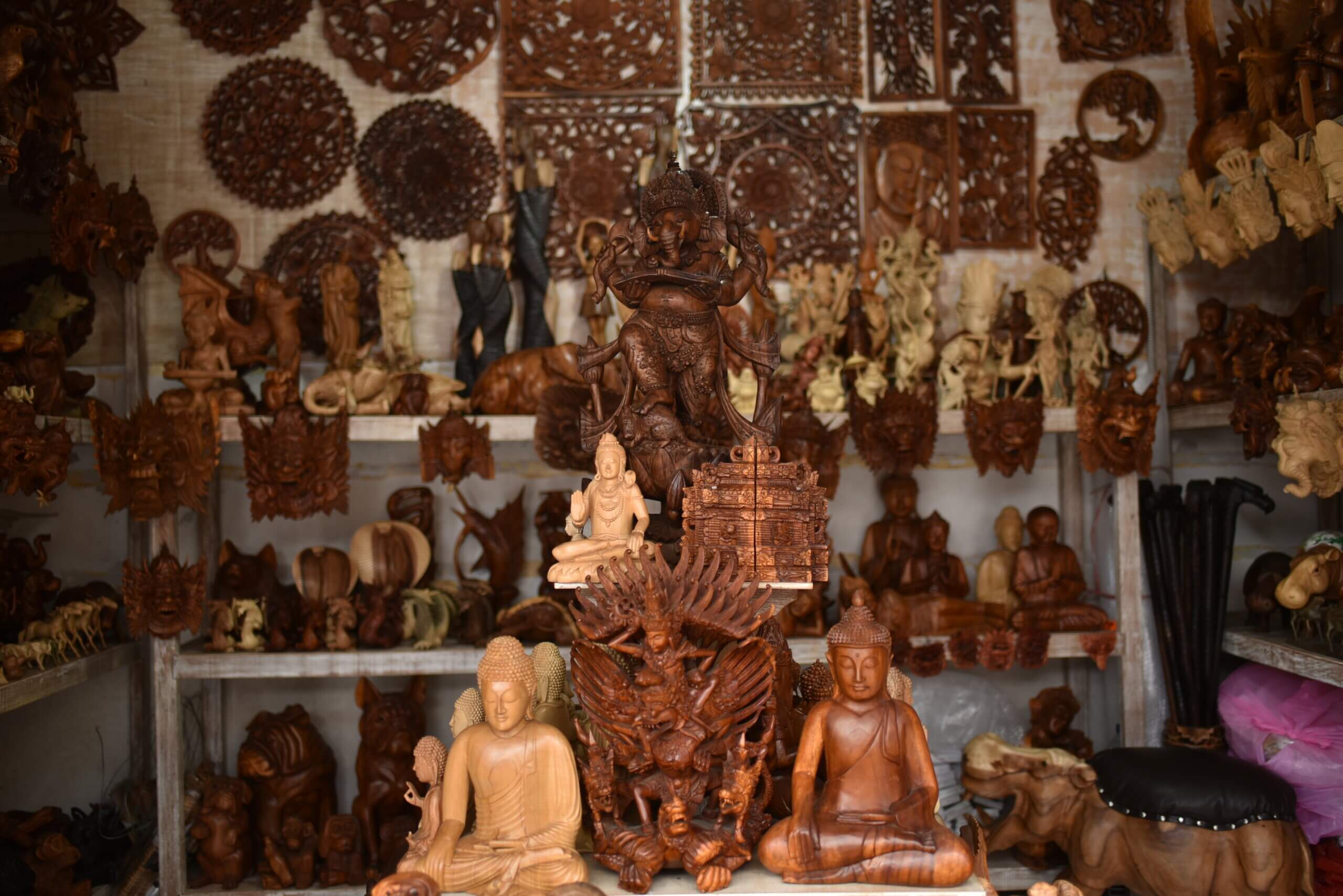 Sculptures au Marché traditionnel d’Ubud