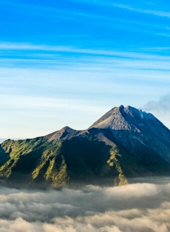 vue panoramique-Java-Merapi-volcan