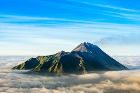 vue panoramique-Java-Merapi-volcan