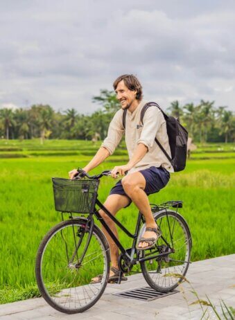 Bali bike rice field 3