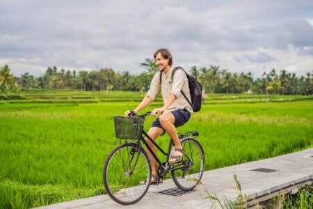 Bali bike rice field 3