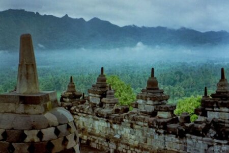 vue panoramique-borobudur-Java-temple